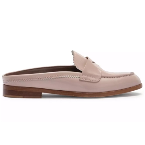 AGL Preppy Blush Patent Leather Penny Loafer Mule Slides Size 6 / EU 36 - Picture 2 of 13